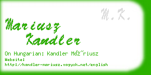 mariusz kandler business card